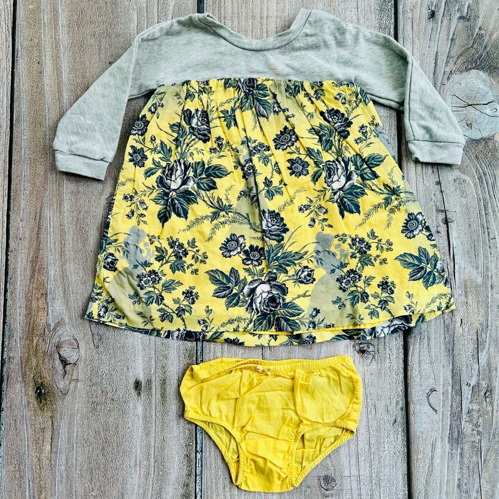 BabyGap x Disney size 2T Girls Beauty & The Beast Floral Dress With Bloomers